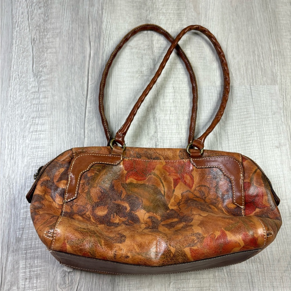 Patricia Nash Purse FABRIANO Fruit Floral Leather Satchel - Picture 4 of 5